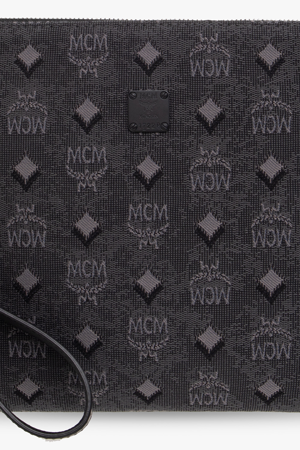 Mcm black outlet wristlet